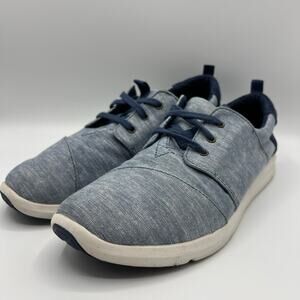 Toms Blue Canvas Low Top Lace Up Casual Del Rey Sneakers Shoes | Women's Size 9